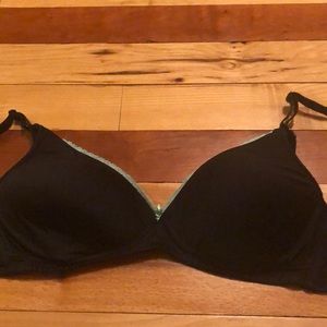 38D black with light blue lace nursing bra.